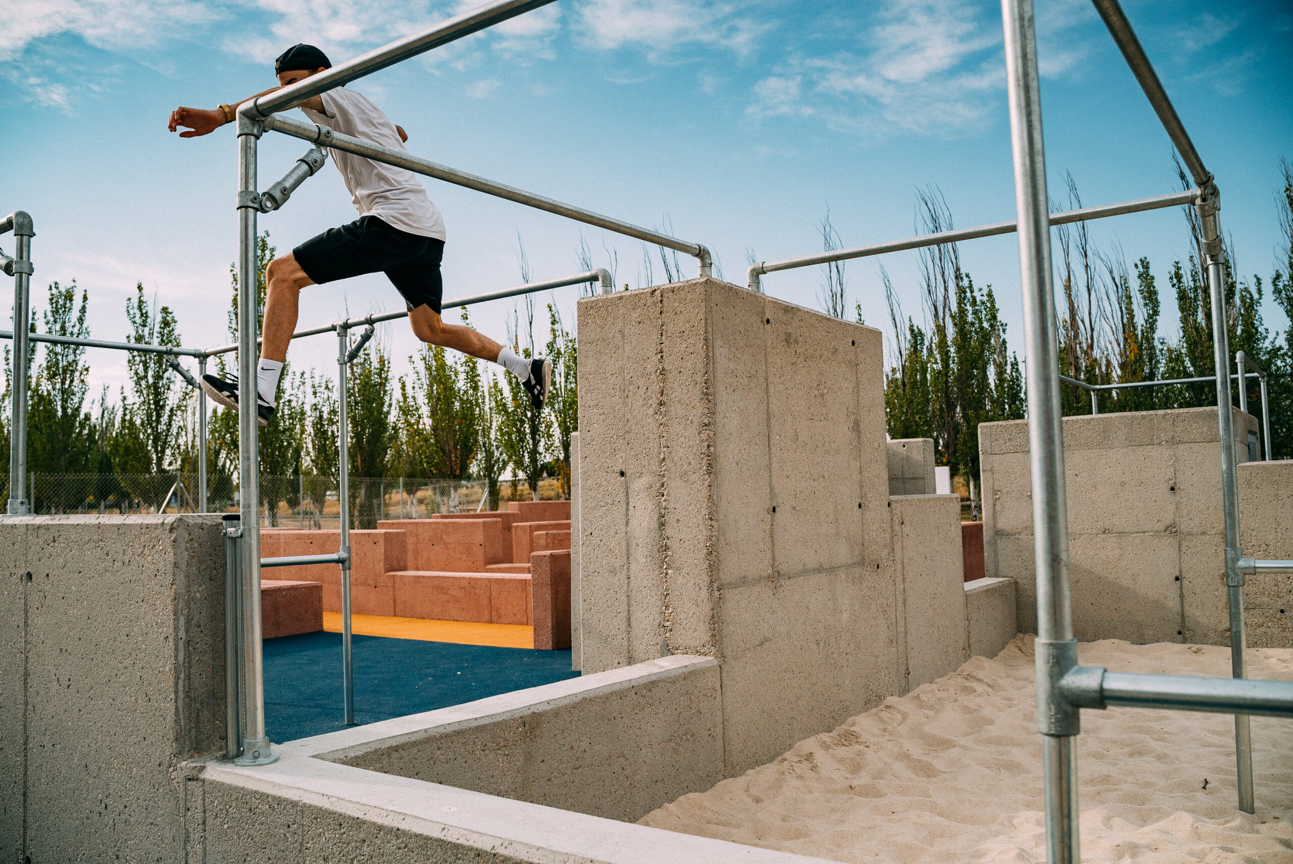 Obstaculos del Parkour Park